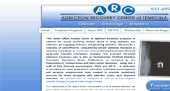 Desktop Screenshot of addictionrecoverycenteroftemecula.com